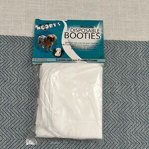 Disposable dog booties.
